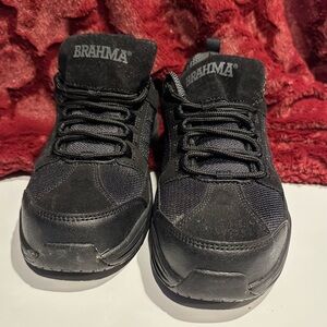 Brahma Work Shoes Adan Steel Toe Slip & Oil Resistant Men’s Sz 8 Black Suede USA